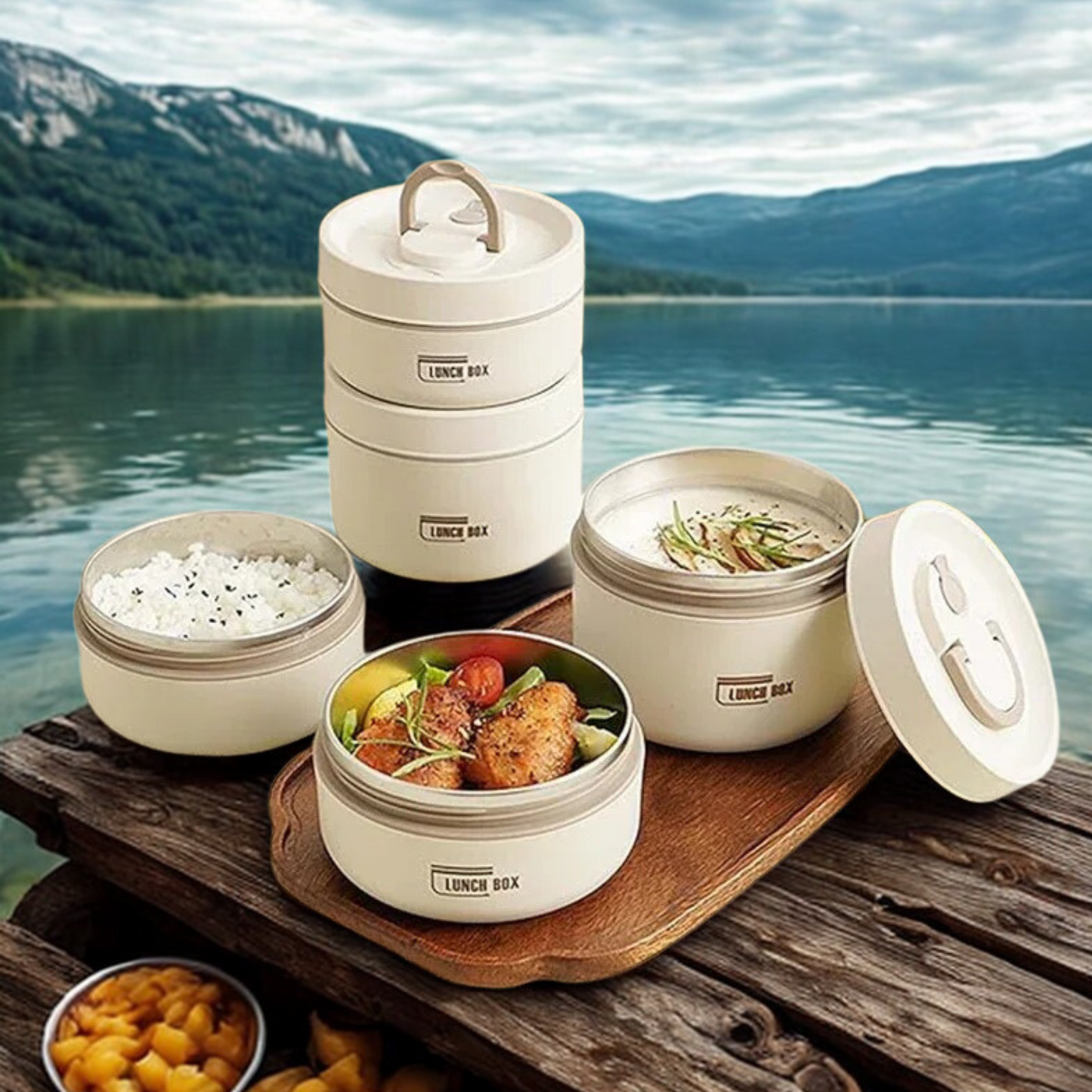 ♨️ ThermoStack Lunch Set – ¡Lleva tu comida caliente a donde vayas!
