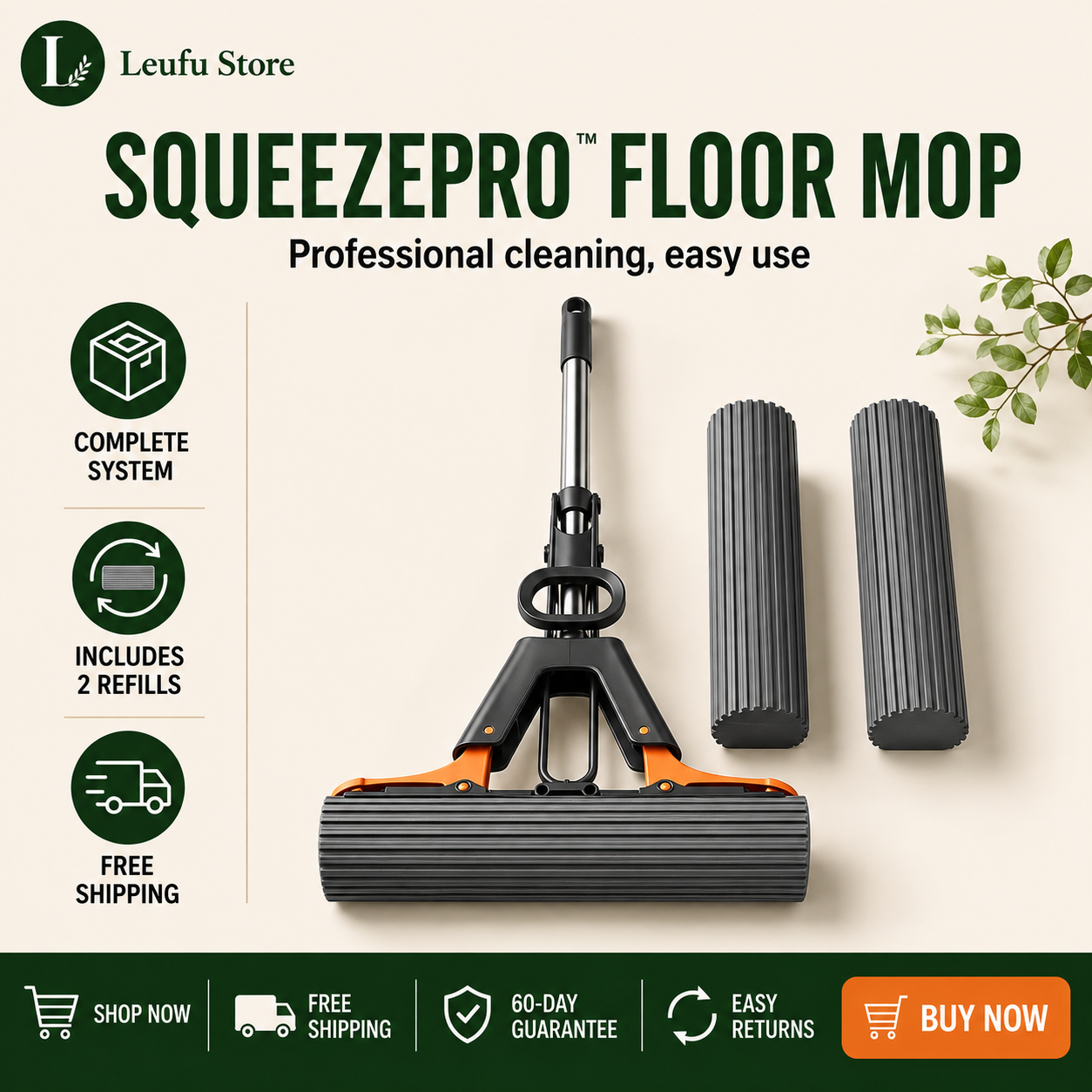 SqueezePro™ Floor Mop