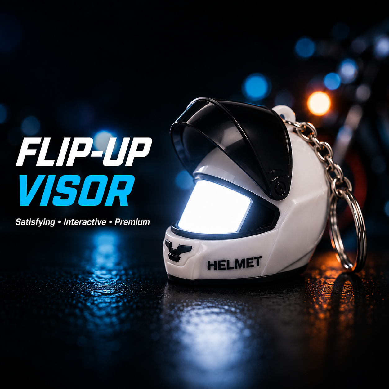 MotoHalo™ LED Helmet Keychain
