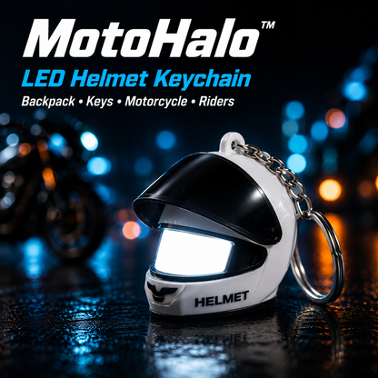 MotoHalo™ LED Helmet Keychain