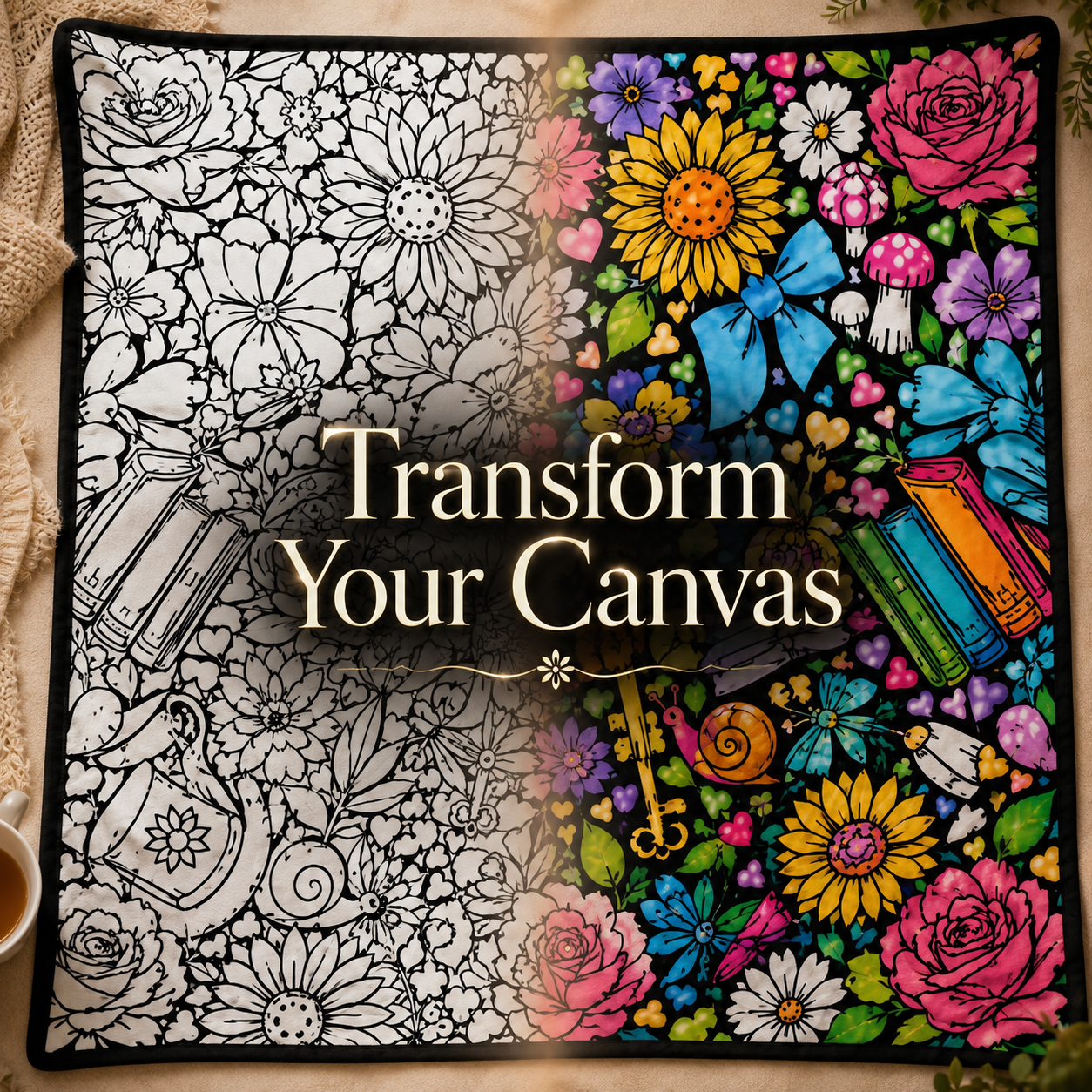 Therapeutic Blooms™  Coloring Blanket