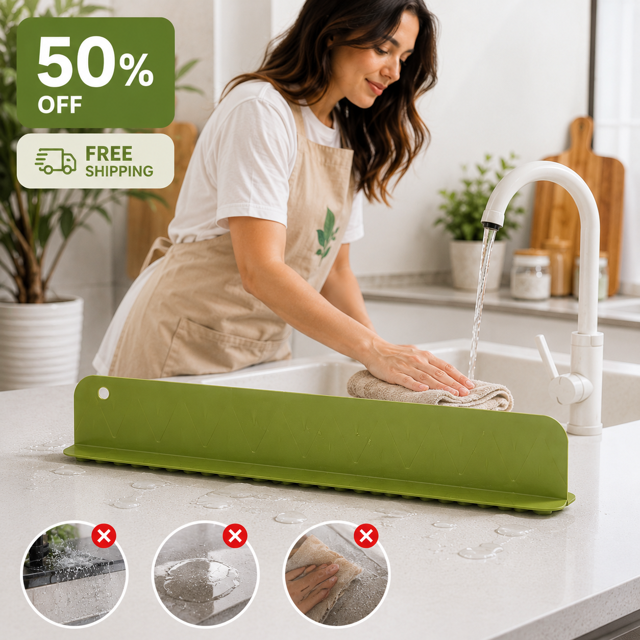 SplashShield™ | Silicone Sink Splash Guard