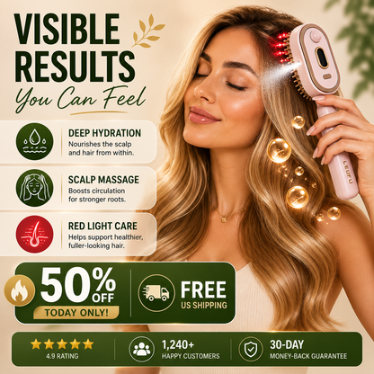 LumiMist™ 3-in-1 Hair Therapy Brush