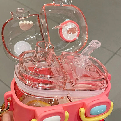 🧃 Kawaii Dual-Drink Bottle